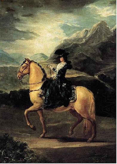 Francisco de Goya Equestrian portrait of Maria Teresa de Vallabriga china oil painting image